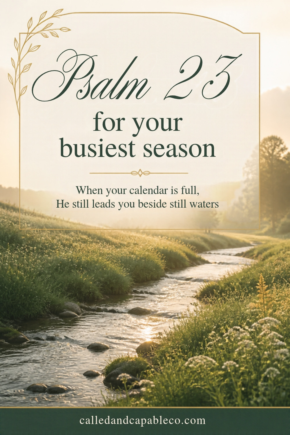 Psalm 23 for the Busy Season